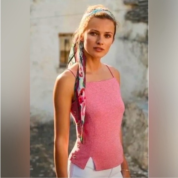 Anthropologie Meadow Rue Pantego Side Button Tank Top Red Sleeveless Sz S - Picture 12 of 13